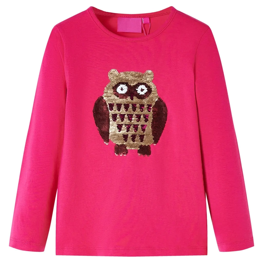 Maglietta da Bambina a Maniche Lunghe Fucsia 92cod mxl 117193