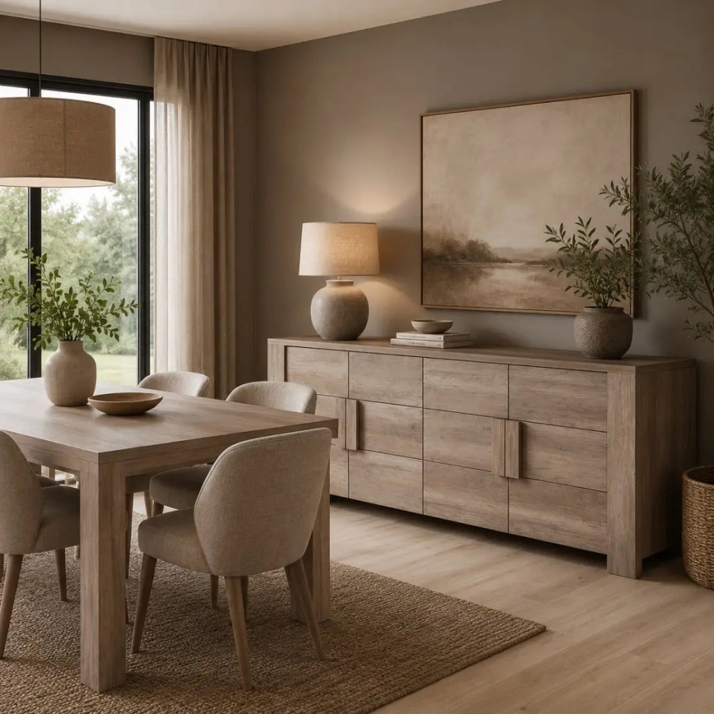 Grand buffet FARRA – 4 porte – Rovere Dab Canyon – 216 x 85 x 47 cm