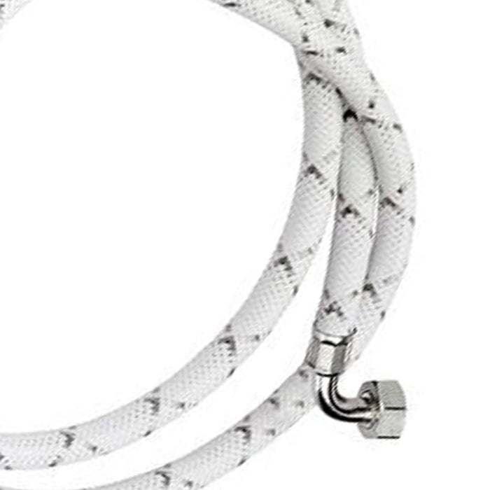 Tubo di carico con treccia in nylon bianco e dadi 150 cm