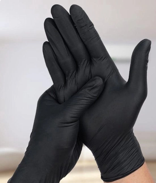 Manopole riciclabili nere, taglia M, 100 pezzi per scatola, manopole da cucina.