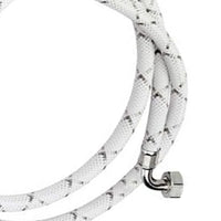 Tubo di carico con treccia in nylon bianco e dadi 250 cm