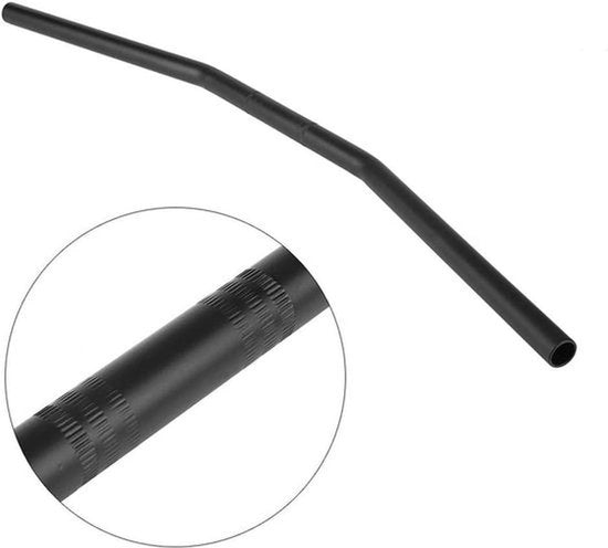 Manubrio per moto - Design Retro - Adatto per manubri da 7/8 pollici - Manubrio da bagger - Nero Argento (Nero)