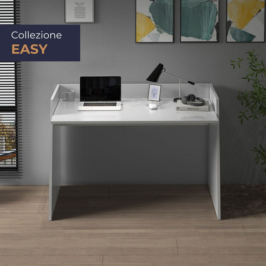 WHOUS Scrivania 100x50x75 cm, Made in Italy COLORE: Bianco lucido