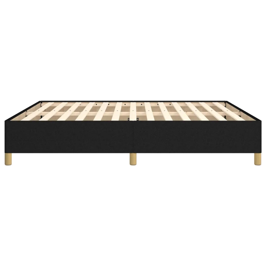 Struttura Letto a Rete a Molle Nero 160x200 cm in Tessuto 3120971