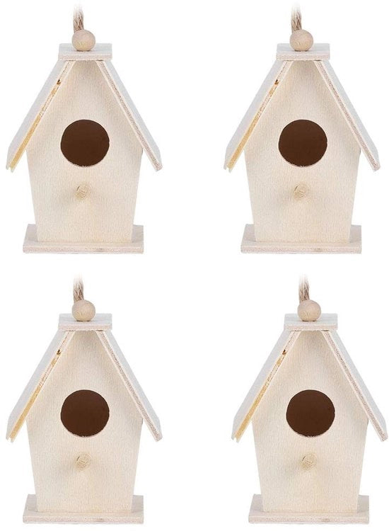 Casa per Piccoli Uccelli in Legno - Box per Uccelli con Tetto Inclinato - Realizzato in Alluminio Sostenibile - Adatto per Merli/Colombi - Ideale per Giardino/Terrazza