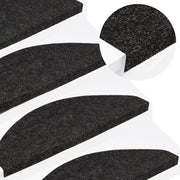 Tappetini Autoadesivi per Scale 20 pz Neri 56x17x3 cm 3365904