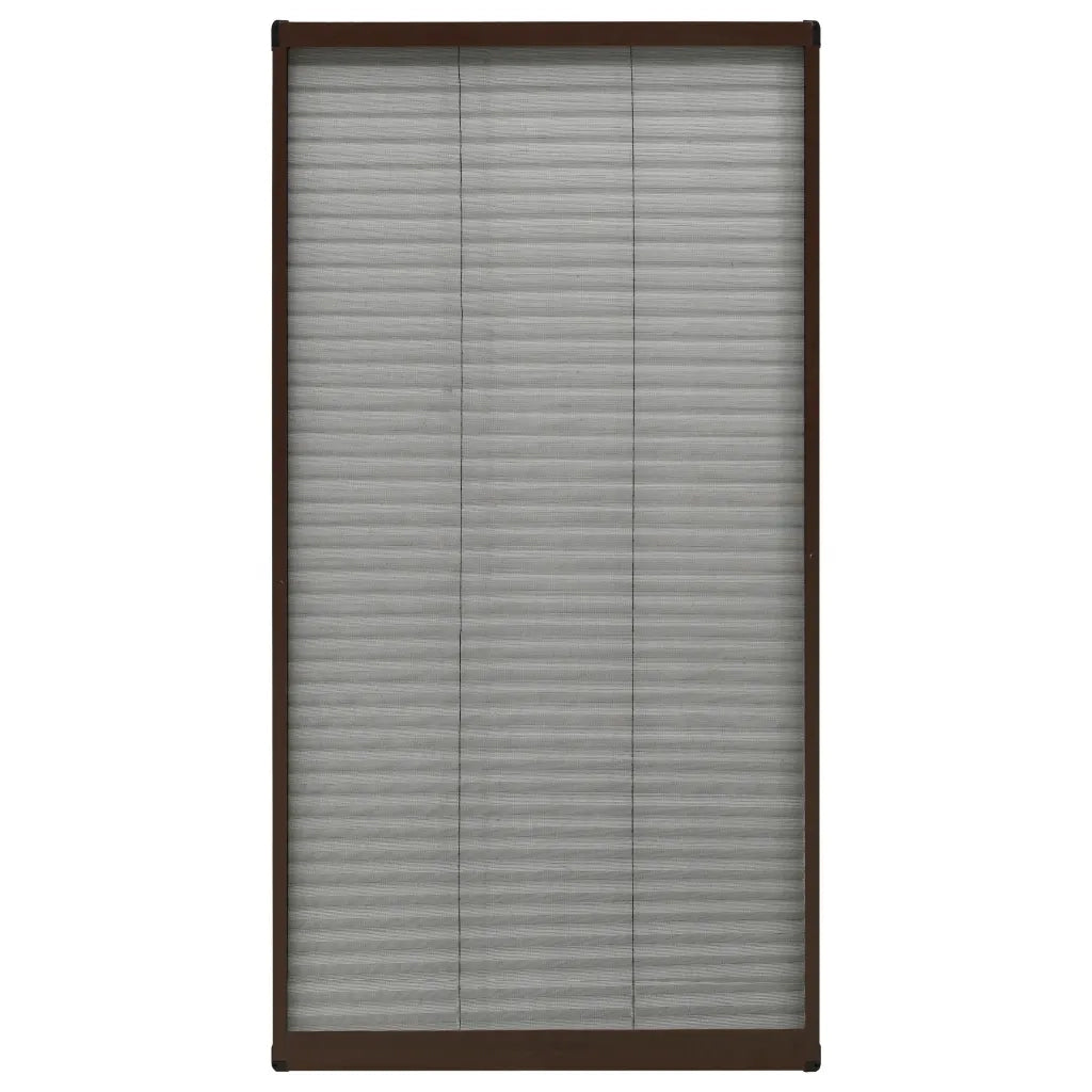 Zanzariera Plissettata Finestre in Alluminio Marrone 80x160 cm 148658