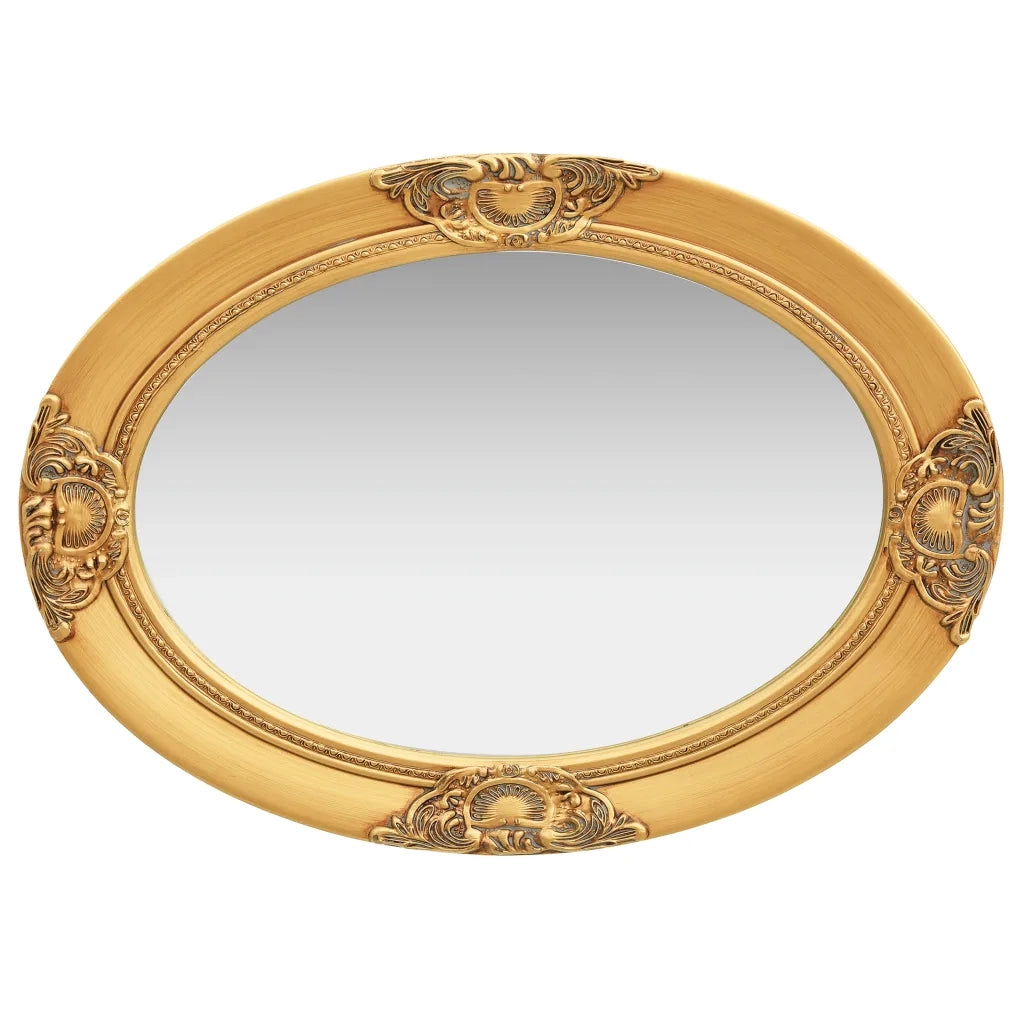 Specchio da Parete Stile Barocco 50x70 cm Oro 320353
