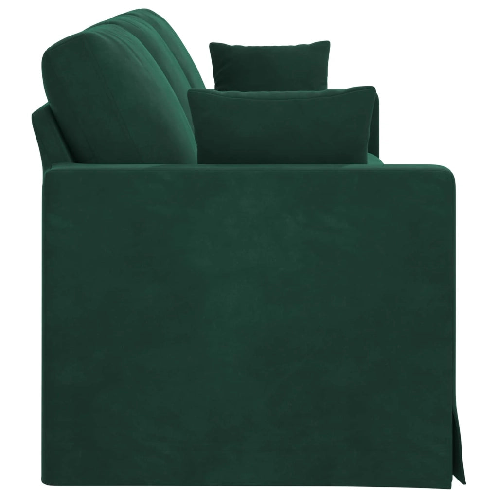 Divano Verde Scuro 228 x 78 x 80 cm Velluto 42024442