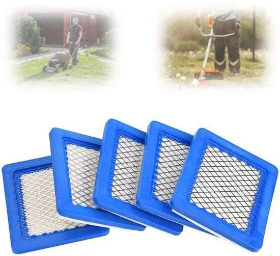 Filtro dell'aria per la manutenzione quotidiana - PT15853 - 5 pezzi - Resistente allo sforzo - Filtro di alta qualità in carta - Protezione metallica della rete - Installazione semplice - Filtro per la manutenzione della motocultore