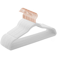 Grucce per abiti in velluto VALORA - Bianco x20 CRF026W01