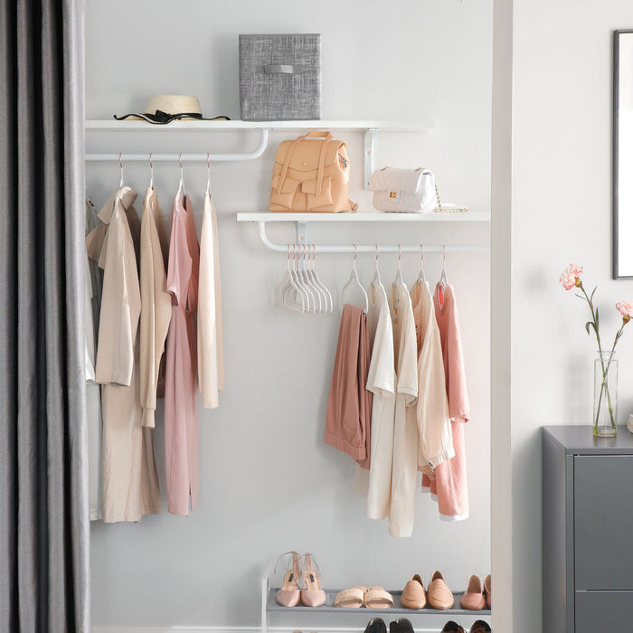 Grucce per abiti in velluto VALORA - Bianco x20 CRF026W01