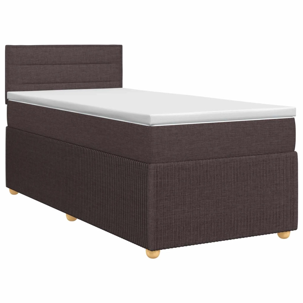 Letto box spring con materasso Marrone Scuro 90 x 200 cm 3451373