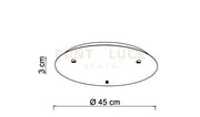 BASE-3L B LED base tonda 3 luci bianco opaco led integrato d.45cm
