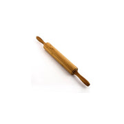 Trade Shop - Mattarello Bambù Bamboo Girevole 45cm Perno Di Rotolamento Legno Naturale Cucina -