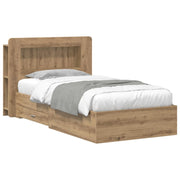 Letto singolo | Letto per adulti | Telaio del letto con storage Rovere Artigianale 80 x 200 cm