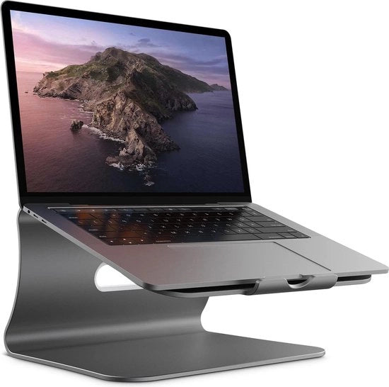 Sostegno per desktop - Stand per notebook compatibile con Macbook e tutti i notebook - grigio (registrato di proprietà)
