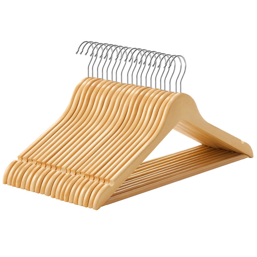 Set di 20 grucce in legno di acero naturale Valora con ganci rotanti