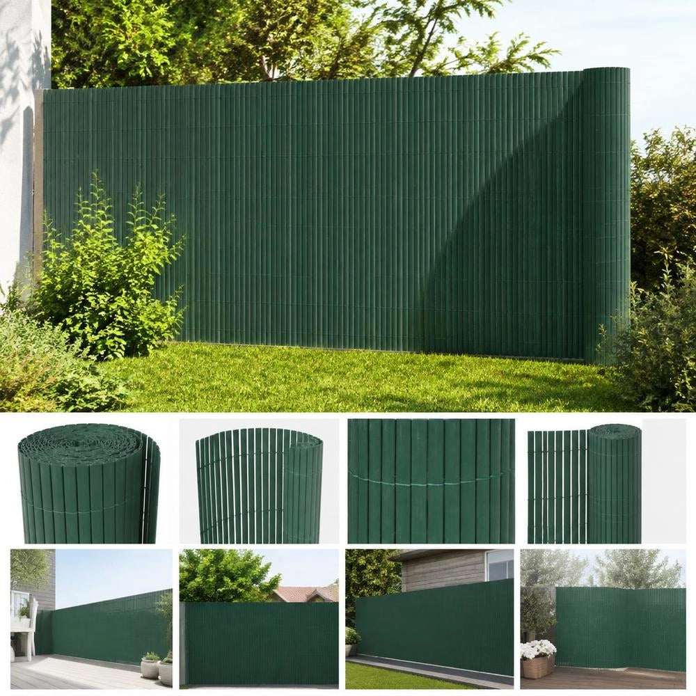 Garden Fence, Double-sided PVC, 90x300 Cm, Green