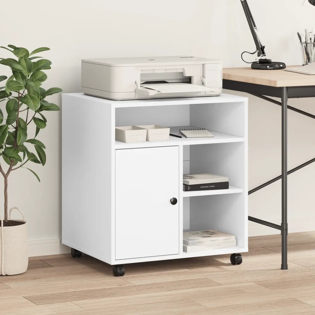 Supporto per Stampante con Ruote Bianco 60x50x67 cm CFW2673921