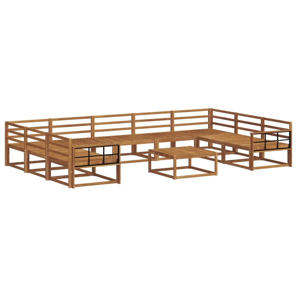 Set di divani da esterno 10 pcs Naturale