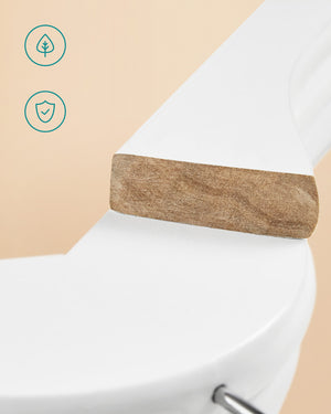 Grucce in legno VALORA - Antiscivolo, resistenti, bianche x10 - CRW03W10