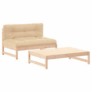 Set Divani da Giardino 2 pz | Set Salotto da Giardino con Cuscini in Legno Massello