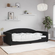 Letto da Giorno Nero 100x200 cm in Velluto