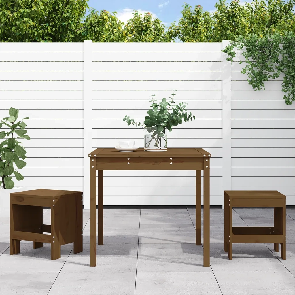 Set da Bistrot da Giardino 3 pz ambra in Legno Massello di Pino 3157706