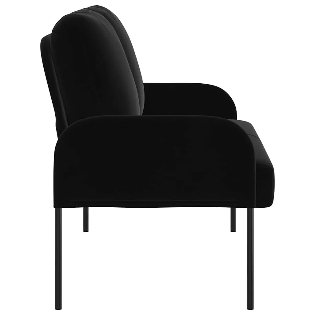 Divano | Divano da soggiorno | Sofa con cuscino 110cm Nero Legno compensato
