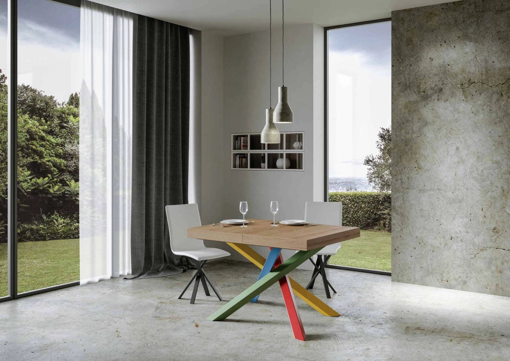 Tavolo Allungabile 140-400x90x77 cm Volantis Premium Quercia Natura Telaio 4B