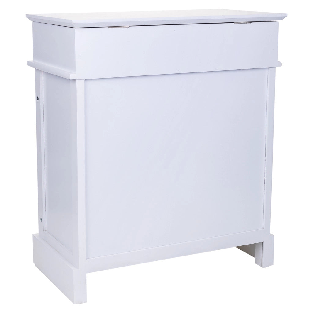 Scarpiera in legno bianco 50x28x58h