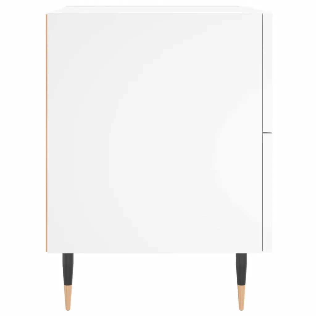 Comodini 2 pz-Set di 2 Tavolino da notte Bianchi 40x35x47,5 cm in Legno Multistrato 260423