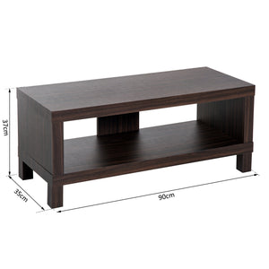 Mobile TV Basso con Vano in Legno Noce 90x35x37 cm