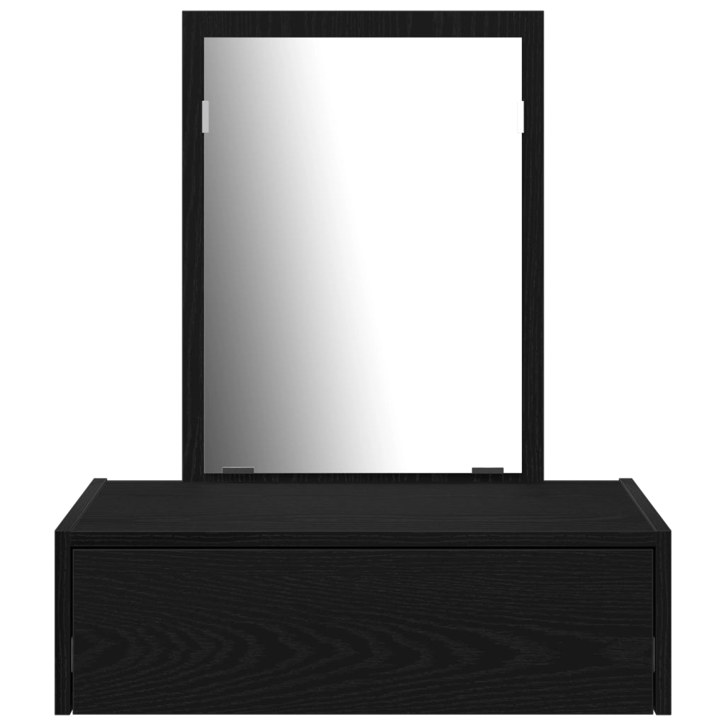 Tavolo da Toeletta a Muro in Rovere Nero 60x40x70 cm
