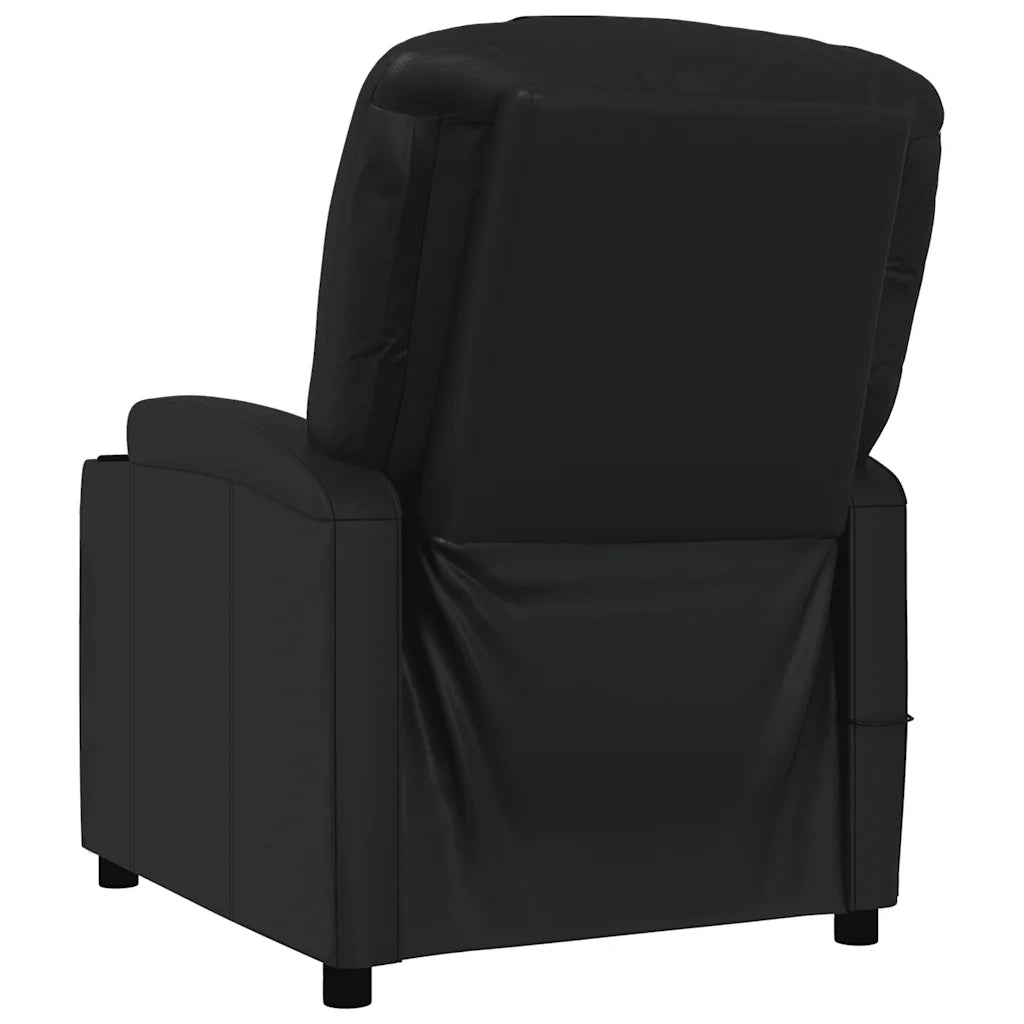 Poltrona Massaggiante Reclinabile Nera in Similpelle cod mxl 51725