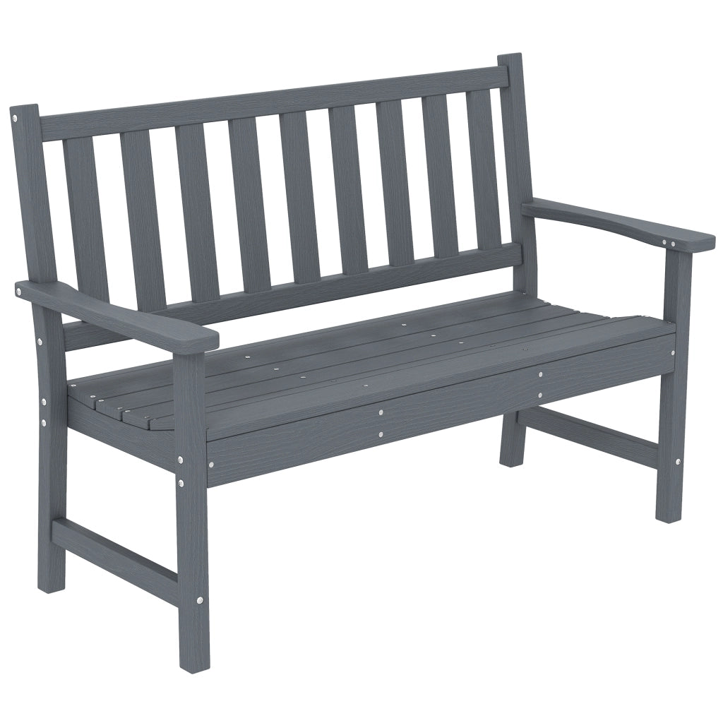Panchina da Giardino 2 Posti ¨C zephmum ¨C Grigio Resina Polipropilene