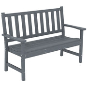 Panchina da Giardino 2 Posti ¨C zephmum ¨C Grigio Resina Polipropilene