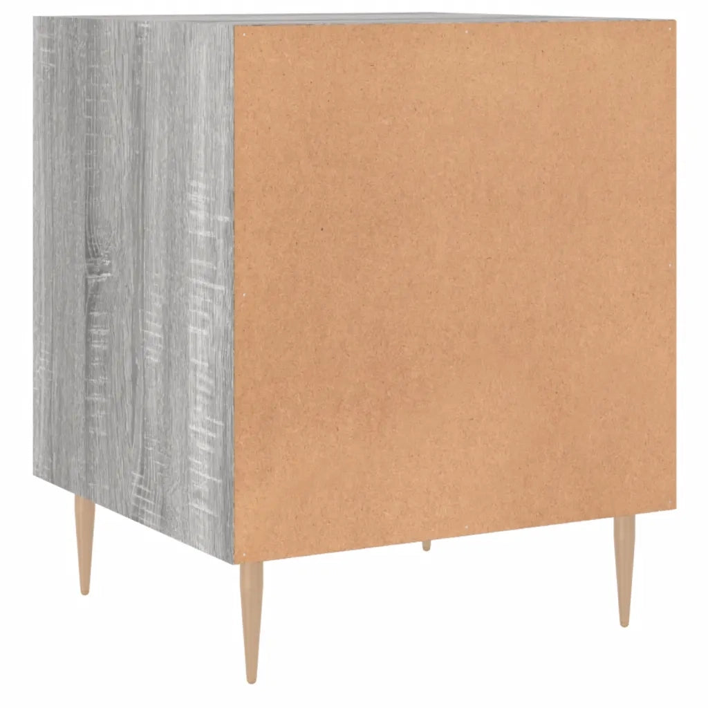 Set di 2 Comodini | Armadio da Notte | Mobiletto da notte Grigio Sonoma 40x40x50 cm in Legno Multistrato