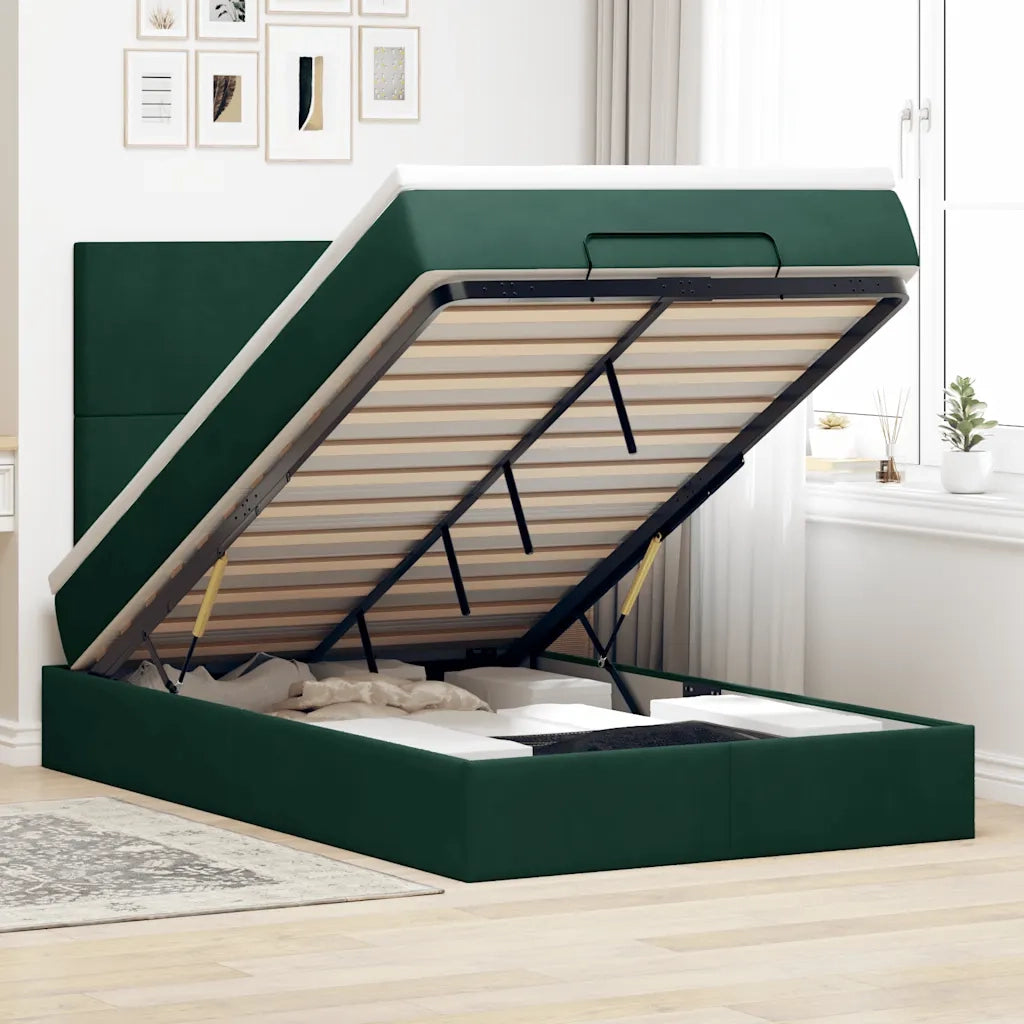 Struttura Letto Pouf con Materassi 120x190 cm Velluto 3313388
