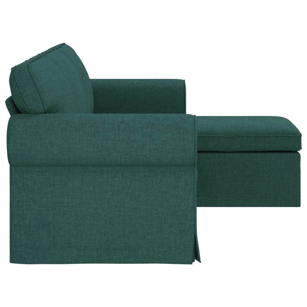 Divano Verde Scuro 215 x 138 x 80 cm Tessuto