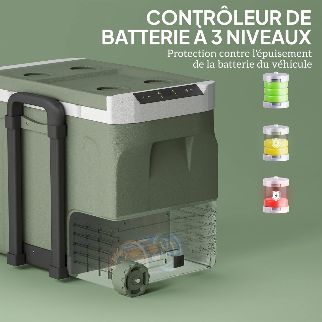 Frigorifero Portatile Elettrico 40L ¨C zephmum ¨C 61x39x49.5cm Grigio