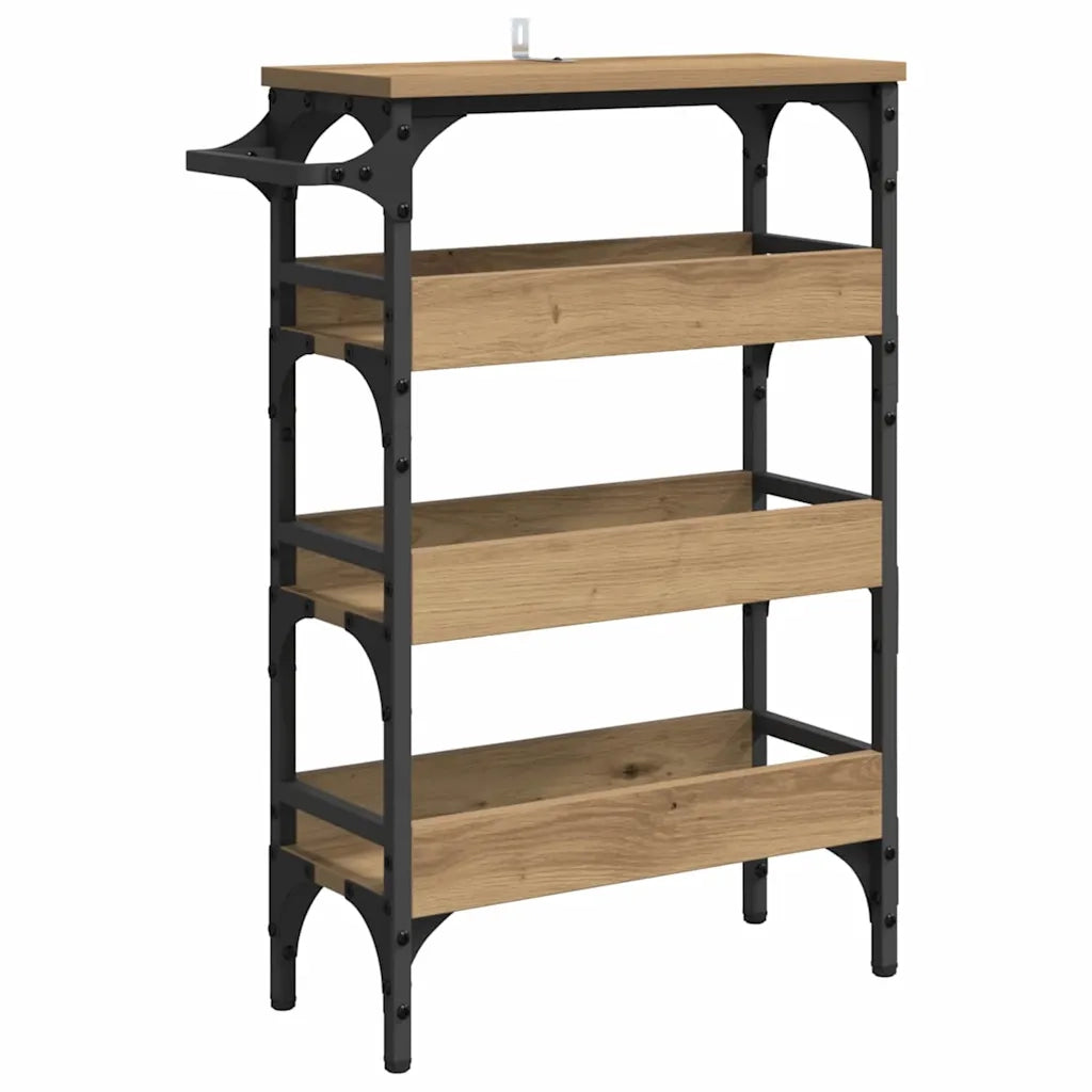 Carrello da Cucina-Scaffale per Cucina Rovere artigianale 53 x 20 x 76 cm