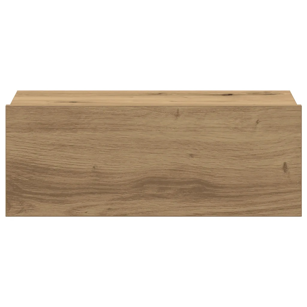 vidaXL Comodini Pensili 2pz Rovere Artigianale 40x30x15 cm Truciolato
