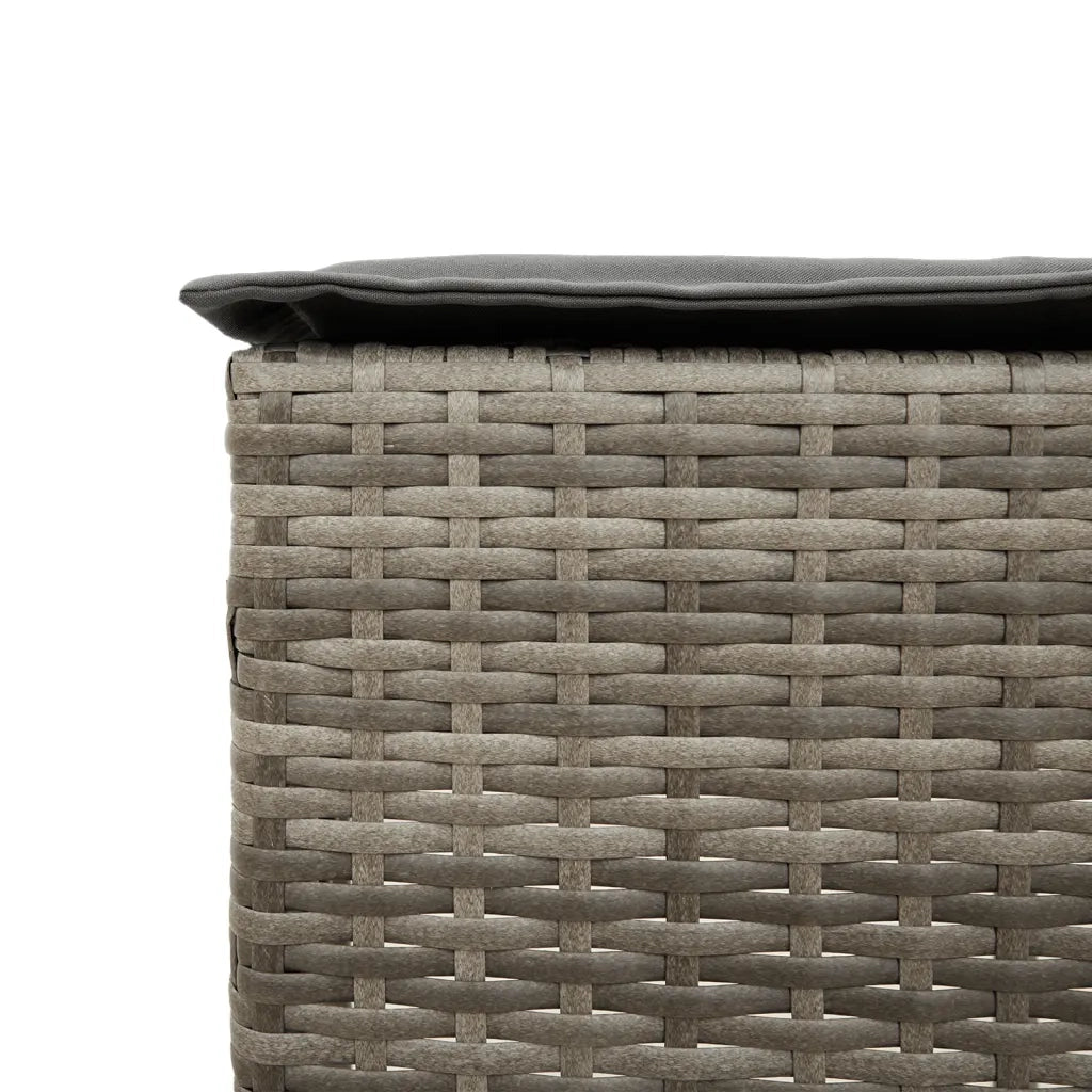 Sgabelli da Bar con Cuscini 2 pz Grigi in Polyrattan CFW1661783
