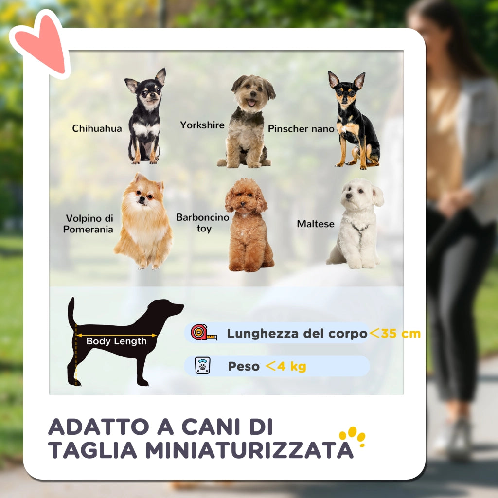 Passeggino per Cani 3 in 1 Pieghevole con Borsa Trasportino e Cestino Inferiore, Nero