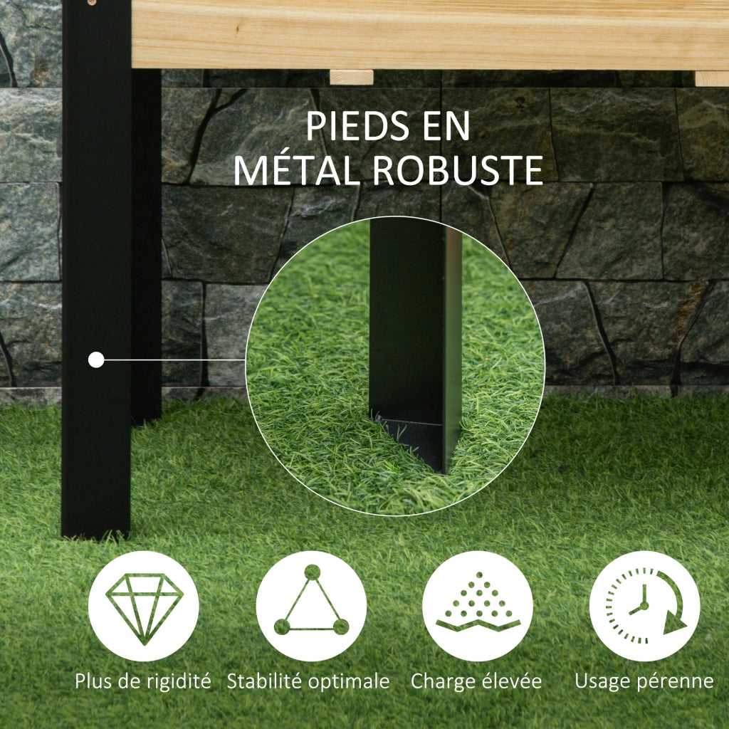Fioriera da Giardino ¨C zephmum ¨C Nero Legno Pino