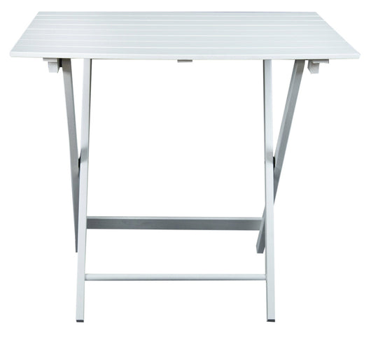 Tavolo da Giardino Pieghevole 80x60x80 cm in Legno Bianco
