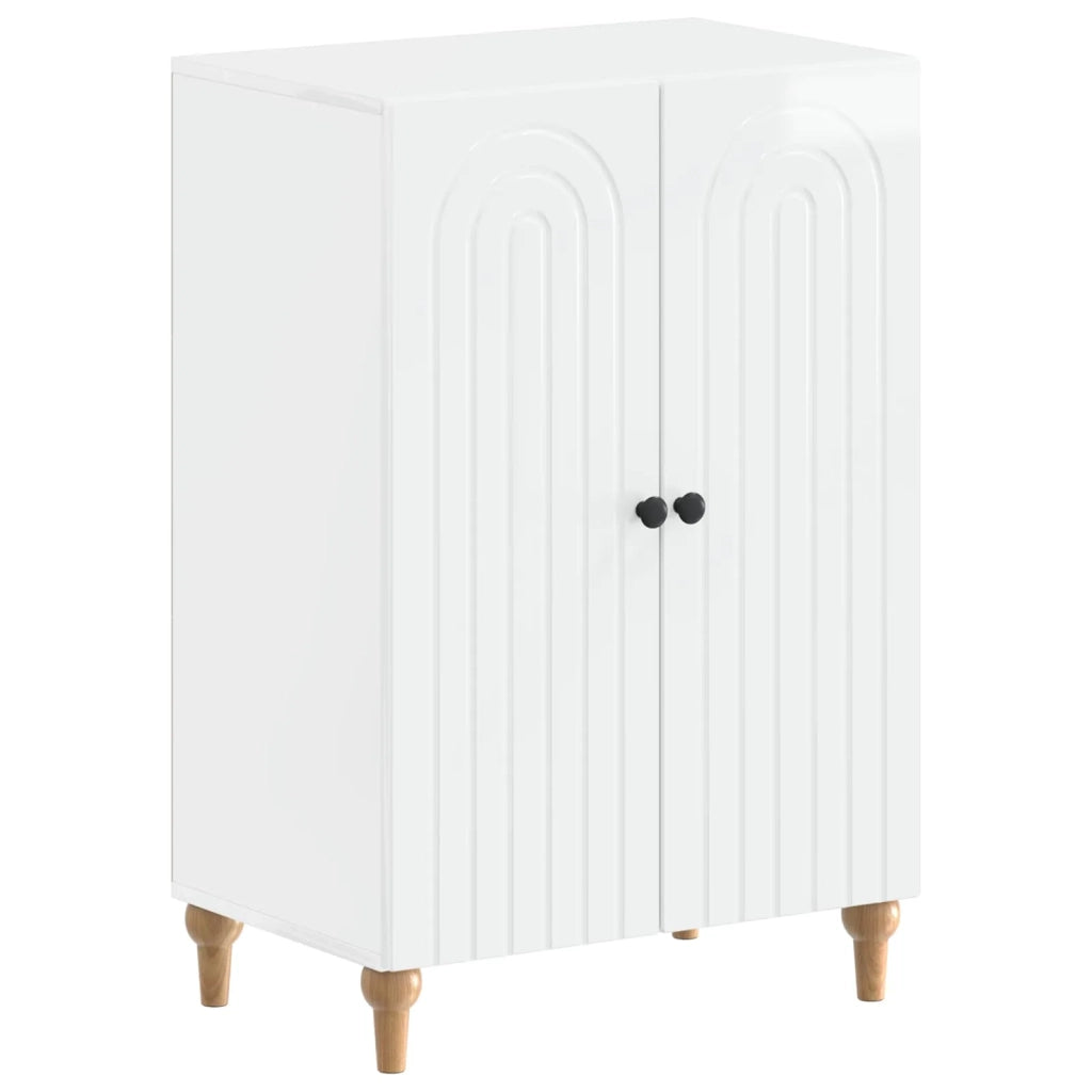 Mobile per scarpe ALKMAAR 59,5 x 39,5 x 90 cm Bianco Lucido 896209