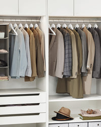 Grucce in legno VALORA - Antiscivolo, resistenti, bianche x10 - CRW03W10